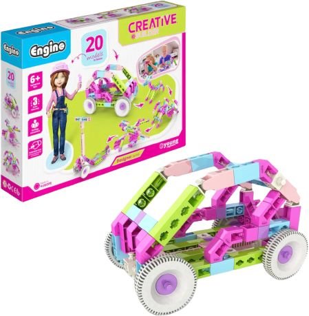 ערכת הרכבה הבנאית הצעירה 20 ב-1 Engino Creative Builder