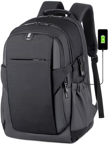 תיק גב למחשב נייד בגודל 15.6 אינץ’ דגם The Urbanism Deluxe מבית Camel Mountain - צבע שחור