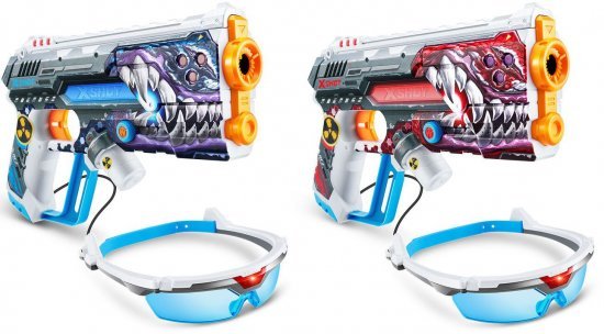 זוג רובי לייזר טאג עם משקפיים Zuru X-Shot Skins Leser 360 - דגם Blaster