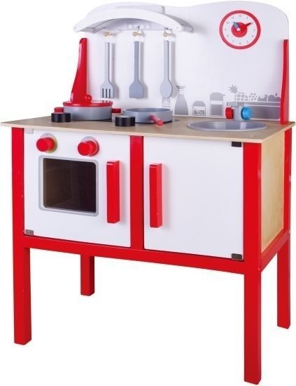 מטבח עץ לילדים דגם כלנית 80x54.9x31 ס״מ מבית Pit Toys