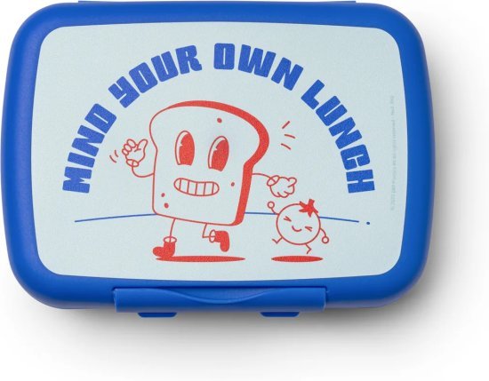 קופסת אוכל מחולקת לילדים מבית amuse - צבע כחול