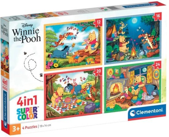 4 ב-1 פאזלים צבעוניים מבית Clementoni Disney - פו הדב