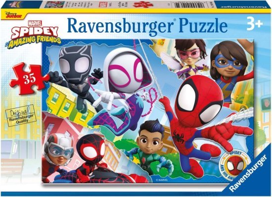 פאזל 35 חלקים מבית Ravensburger - ספיידי וחבריו
