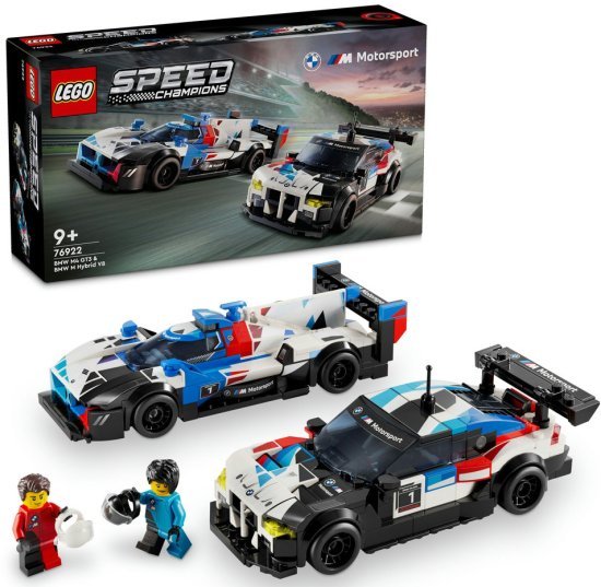 זוג מכוניות מירוץ  LEGO Speed Champions 76922  BMW M4 GT3 & BMW M Hybrid V8