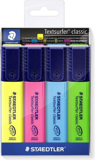 חבילת מרקרים 4 צבעים מבית Staedtler Classic