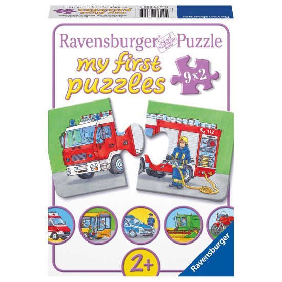 מארז 9 פאזלים מבית Ravensburger - הפאזל הראשון שלי כלי תחבורה