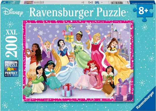 פאזל 200 חלקים XXL מבית Ravensburger Disney - נסיכות דיסני בכריסמס