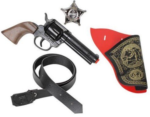 מארז קאובוי אקדח צעצוע פיקות / קפצונים ואביזרים מבית Gonher