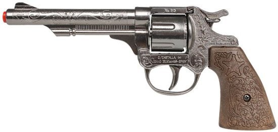 אקדח צעצוע פיקות / קפצונים - אקדח 8 פיקות מבית Gonher