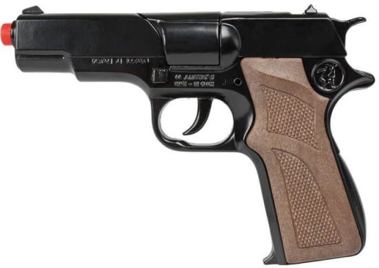 אקדח צעצוע פיקות / קפצונים - אקדח 8 פיקות מבית Gonher