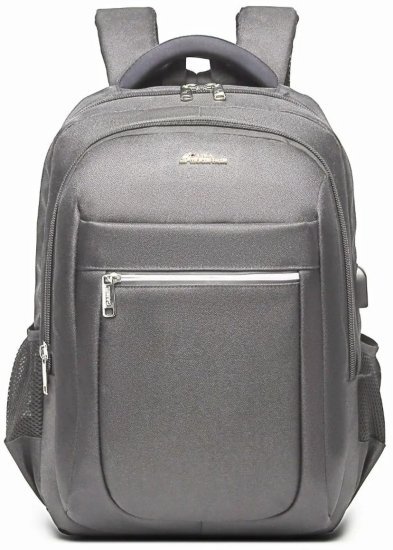 תיק גב למחשב נייד בגודל 15.6 אינץ’ דגם The Coach Pro מבית Camel Mountain - צבע אפור