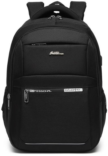 תיק גב למחשב נייד בגודל 15.6 אינץ’ דגם The Rocco Pro מבית Camel Mountain - צבע שחור