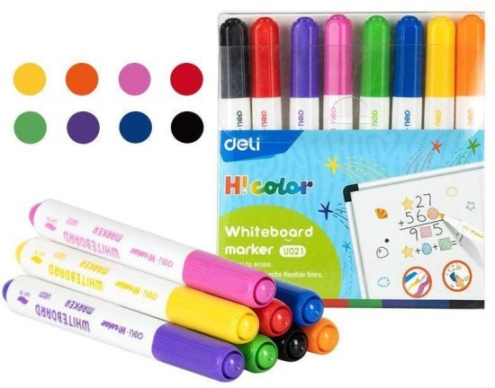 סט 8 טושים מחיקים מבית Deli