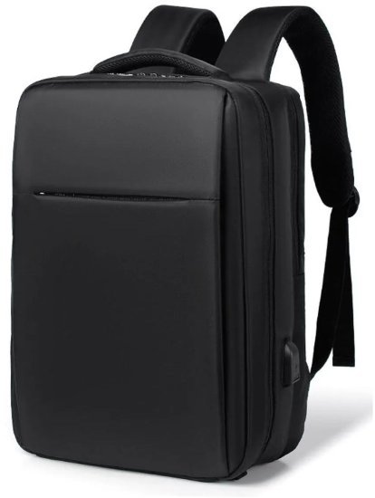 תיק גב למחשב נייד בגודל 15.6 אינץ’ דגם The FlexVoy Edge מבית Camel Mountain - צבע שחור