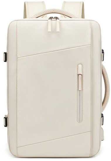 תיק גב למחשב נייד בגודל 17 אינץ’ דגם The TrailPod Prime מבית Camel Mountain - צבע קרם