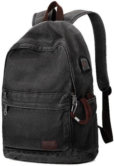 תיק גב למחשב נייד בגודל 15.6 אינץ’ דגם The VivaSack Retro Premium מבית Camel Mountain - צבע שחור