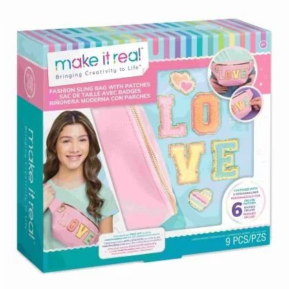 ערכת יצירה פאוץ' אופנתי ופאצ'ים להדבקה מבית Make It Real