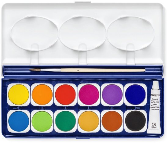 סט צבעי מים 12 צבעים Staedtler Noris 888