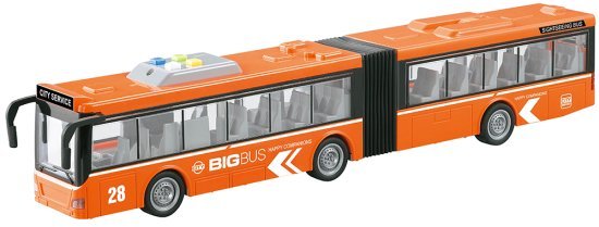 צעצוע אוטובוס אקורדיון 1:16 מבית City Service - כתום