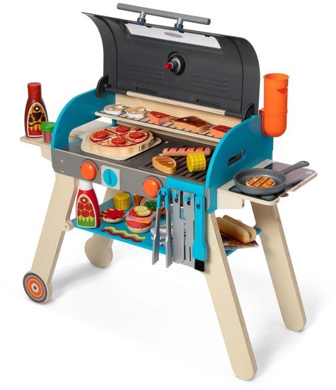 סט ברביקיו ותנור פיצה מעץ מבית Melissa and Doug