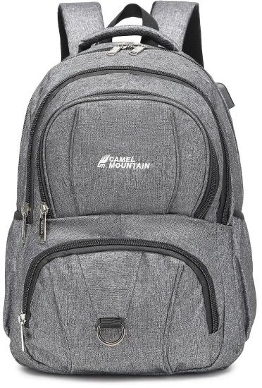 תיק גב למחשב נייד בגודל 16 אינץ’ דגם Orogeny מבית Camel Mountain - צבע אפור