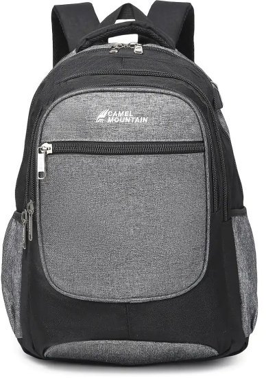 תיק גב למחשב נייד בגודל 16 אינץ’ דגם Everest מבית Camel Mountain - צבע שחור / אפור