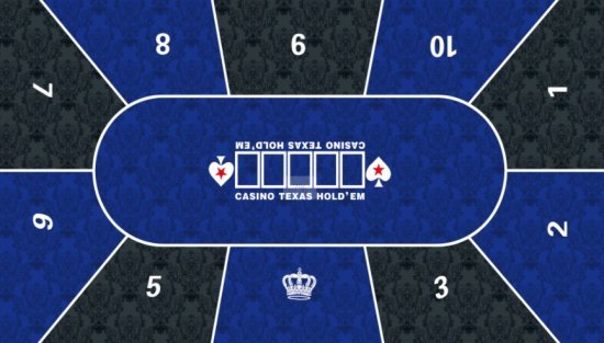 גומי שולחן טופ פוקר מעוצב Hot Hand Poker - צבע כחול