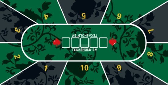 גומי שולחן טופ פוקר מעוצב Hot Hand Poker - צבע ירוק