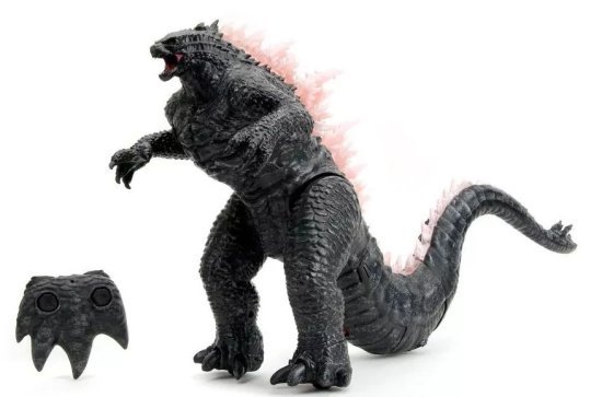 גודזילה x קונג - בובת גודזילה ענקית על שלט מבית Jada