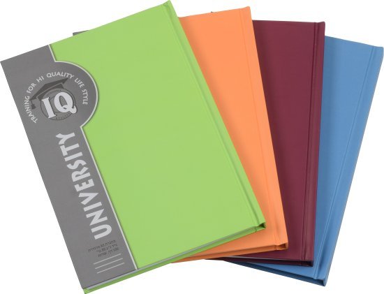 מחברת כריכה קשה A5 מבית IQ - דפי שורות