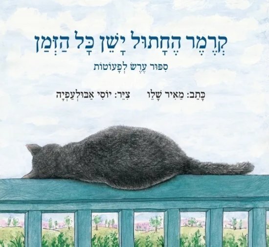 קרמר החתול ישן כל הזמן מאת מאיר שלו - דפי קרטון קשיחים