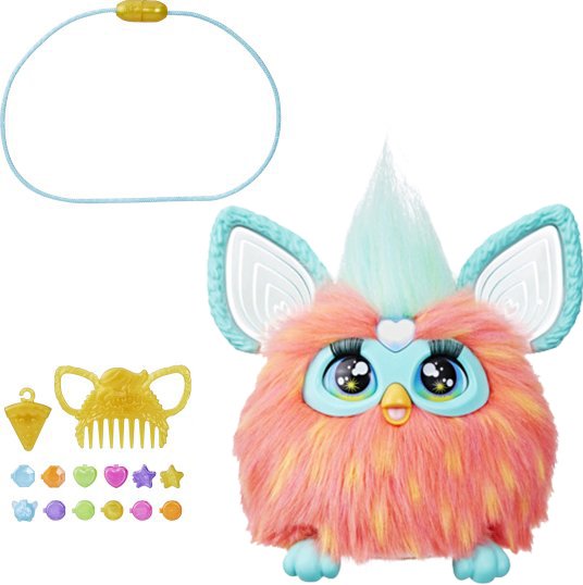 חיית מחמד 15 ס''מ אינטראקטיבית עם 15 אביזרי אופנה Hasbro Furby - כתום