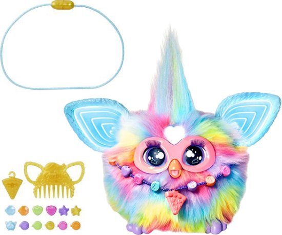 חיית מחמד 15 ס''מ אינטראקטיבית עם 15 אביזרי אופנה Hasbro Furby - טאי דאי