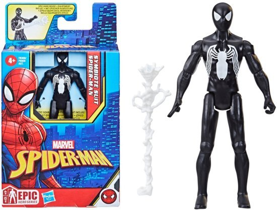 בובת ספיידרמן בחליפת הסימביוט 10 ס''מ סדרת Epic Hero מבית Hasbro Marvel