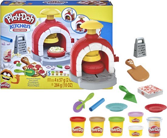 בצק משחק 6 פחיות Hasbro Play-Doh - מטבח להכנת פיצות