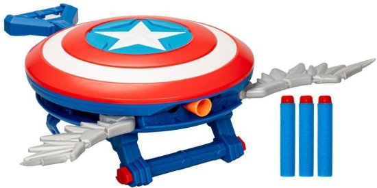 אקדח חיצים בעיצוב המגן של קפטן אמריקה מבית Hasbro Nerf Marvel Brave New World