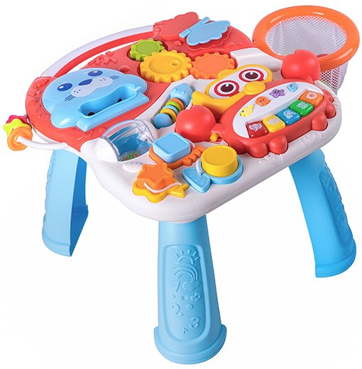 שולחן פעילות דובר עברית מבית Spark Toys - אדום