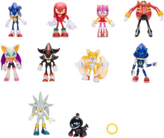 ערכת דמויות סוניק 6.5 ס"מ מבית Jakks Pacific - חברים ואויבים הגרסה המודרנית