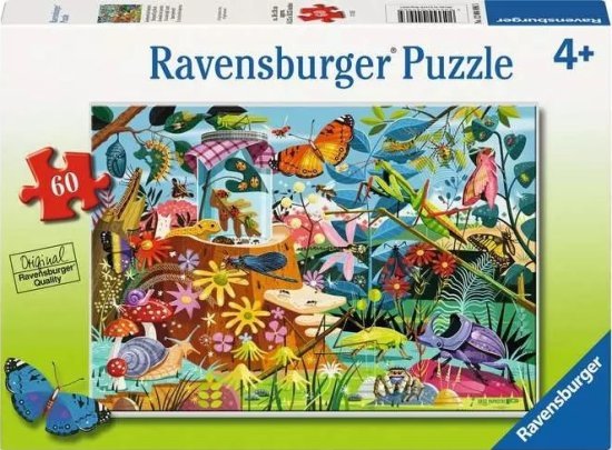 פאזל 60 חלקים מבית Ravensburger - עולם החרקים בחצר האחורית