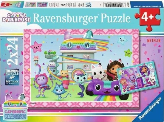 פאזל 2x24 חלקים מבית Ravensburger - בית הבובות של גבי