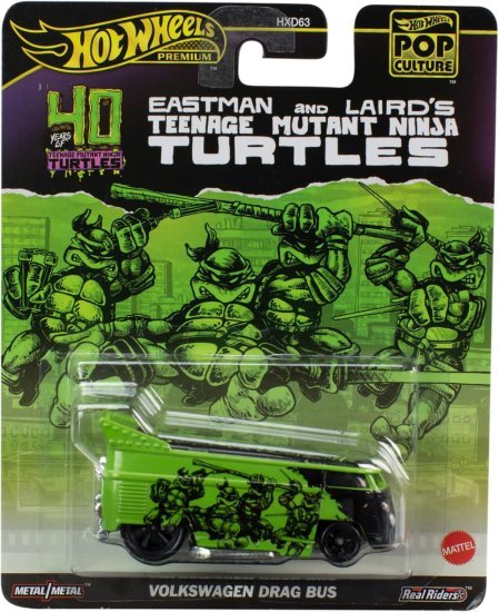 מכונית Hot Wheels Premium Pop Culture - דגם TMNT Volkswagen Drag Bus