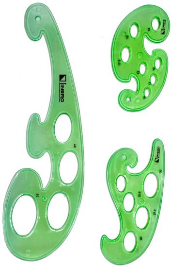 שבלונות עקומות סט 3 Linero