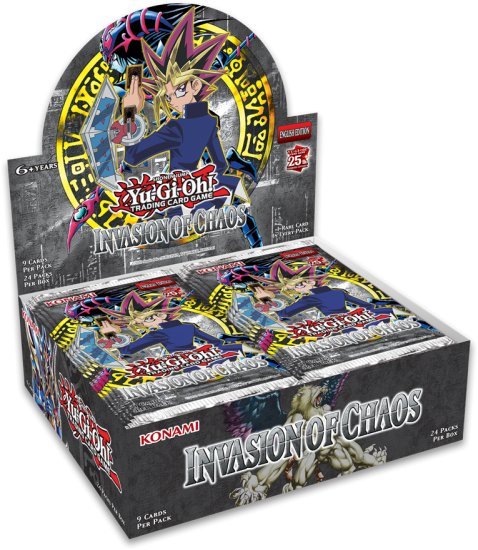 קלפי אספנות יו-גי-הו! Yu-Gi-Oh! TCG: 25th Anniversary Invasion of Chaos Booster Box - מארז 24 חפיסות (9 קלפים בחפיסה)