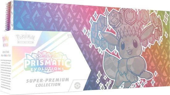 מארז קלפי אספנות פוקימון Pokemon TCG: Scarlet & Violet Prismatic Evolutions Super Premium Collection
