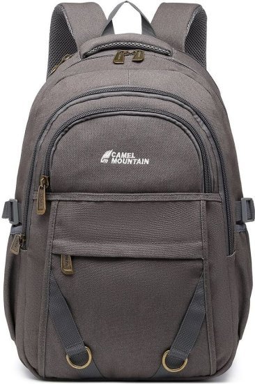 תיק גב למחשב נייד בגודל 15.6 אינץ' דגם The Satin Ultimate מבית Camel Mountain - צבע אפור כהה