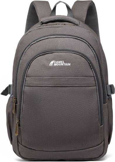 תיק גב למחשב נייד בגודל 15.6 אינץ' דגם The Platform Pro מבית Camel Mountain - צבע אפור כהה