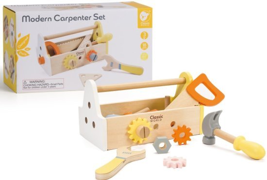 ערכת כלי נגרות מעץ 18 חלקים מבית Classic World