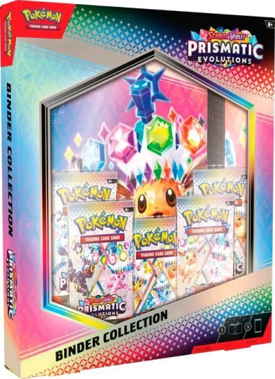 מארז קלפי אספנות פוקימון Pokemon TCG: Scarlet & Violet Prismatic Evolutions Binder Collection