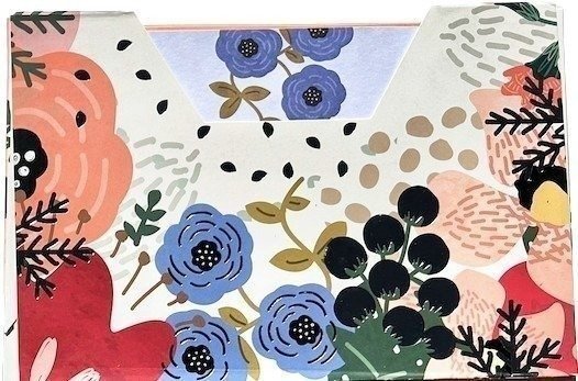 מעטפה וכרטיסי ברכה מבית קוראים - פרחים צבעוניים מנצנצים