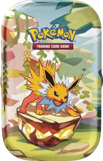 מארז קלפי אספנות פוקימון Pokemon TCG: Scarlet & Violet Prismatic Evolutions Mini Tin - ג'ולטיאון